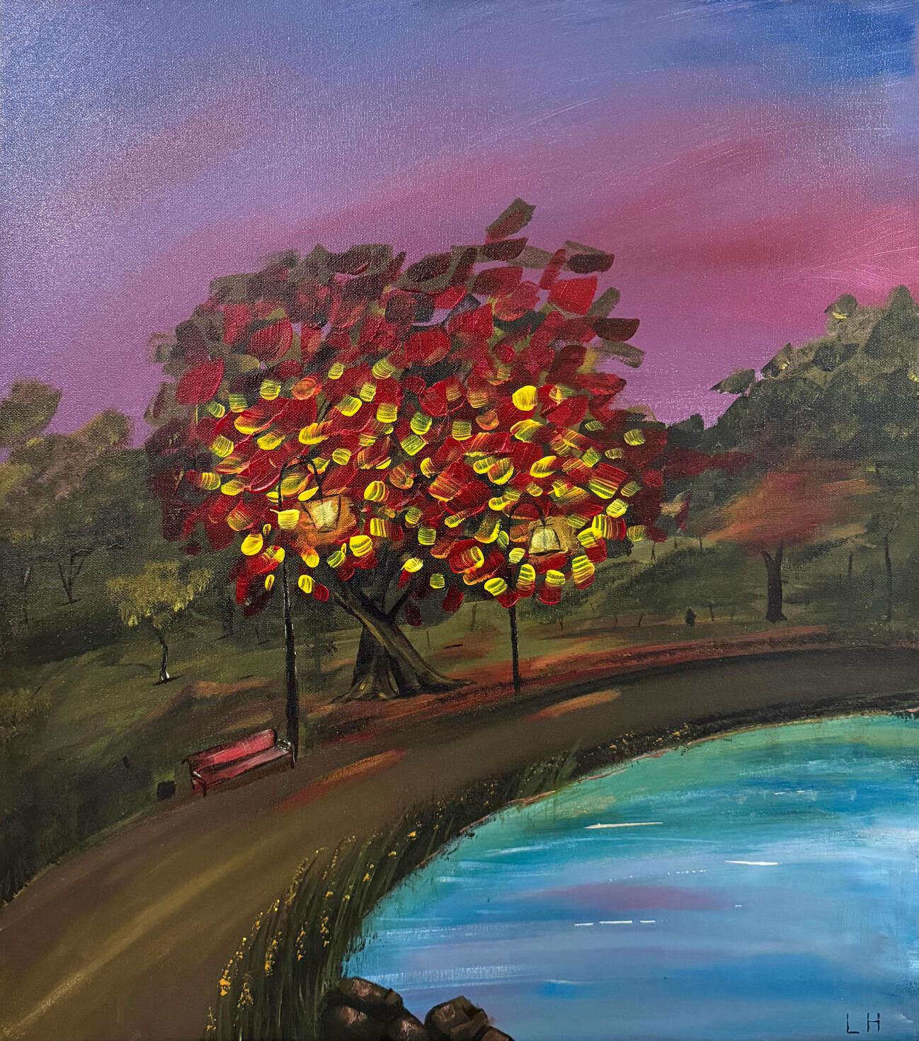 Falls Together 2025 | Acrylic on Canvas | 60.5 x 50.5 cm