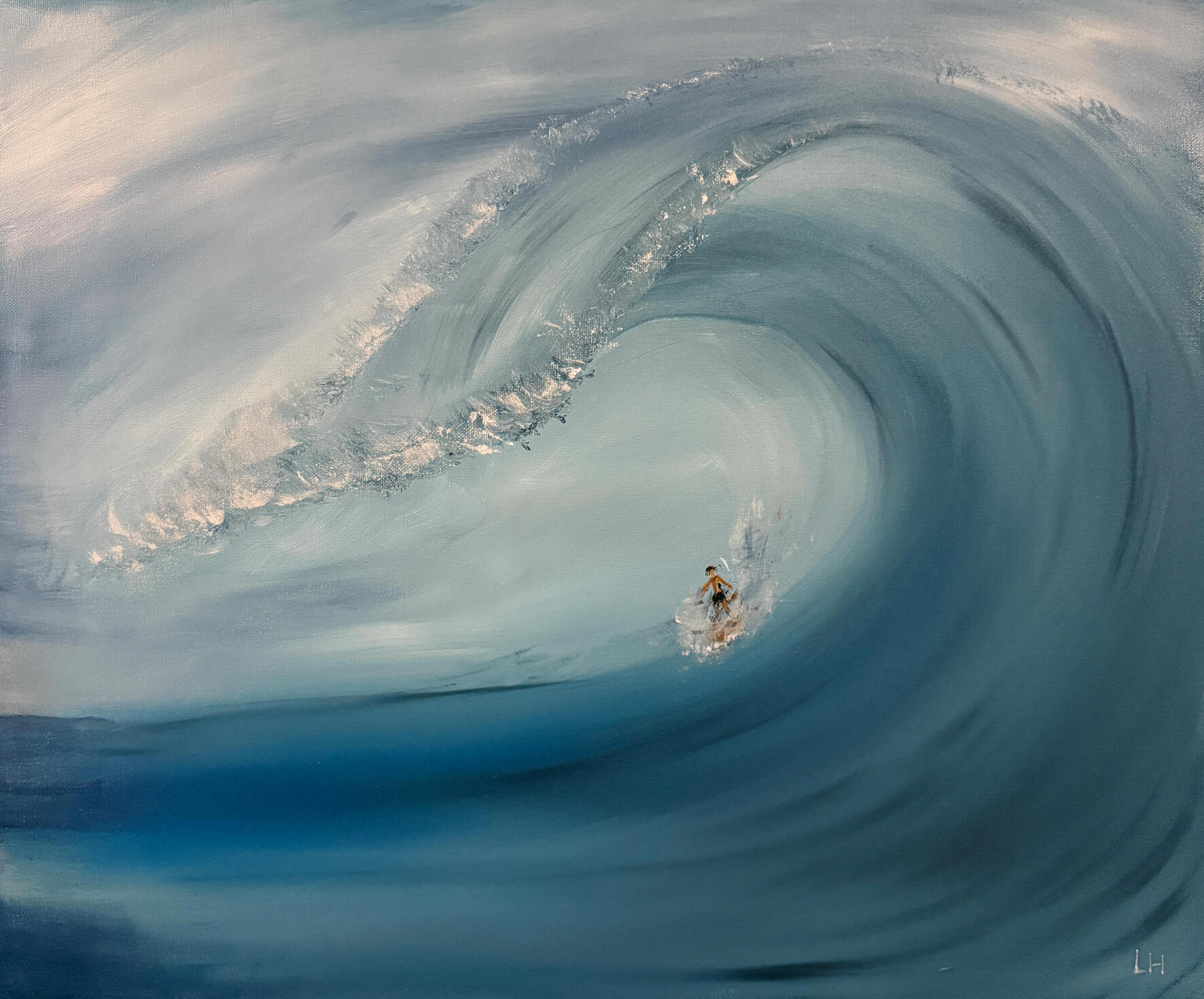 Through the Blue 2025 | Acrylic on Canvas | 50 x 60cm