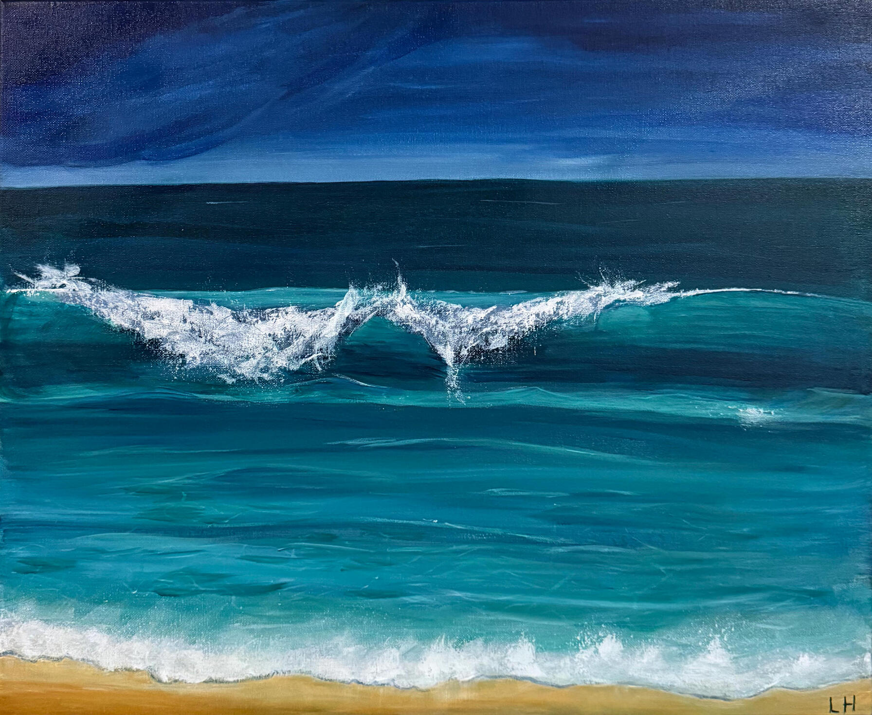 Forty Shades of Teal (SOLD) 2025 | Acrylic on Canvas | 50 x 60cm