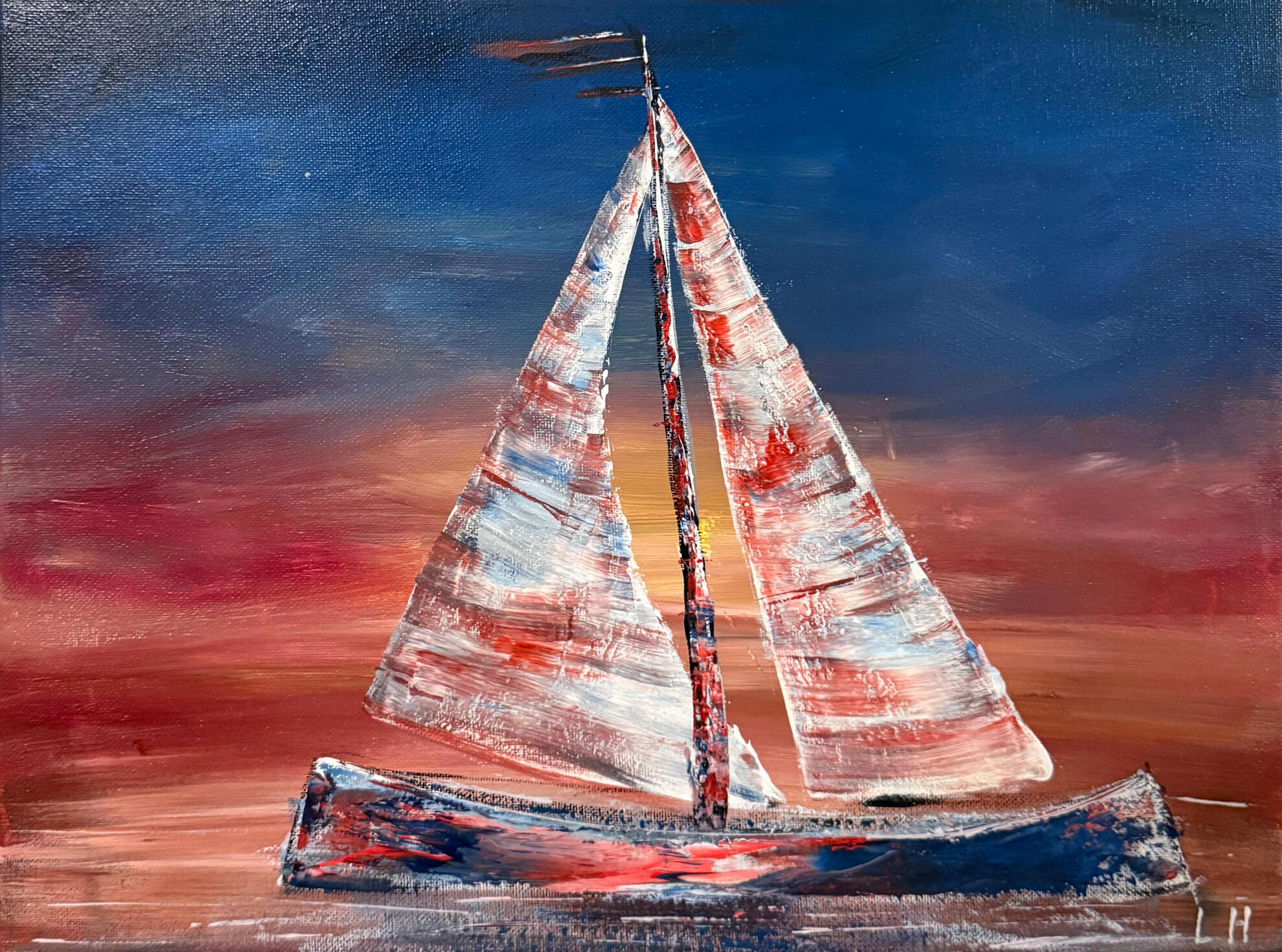 Love Boat (SOLD) 2025 | Acrylic on Canvas | 30 x 40cm