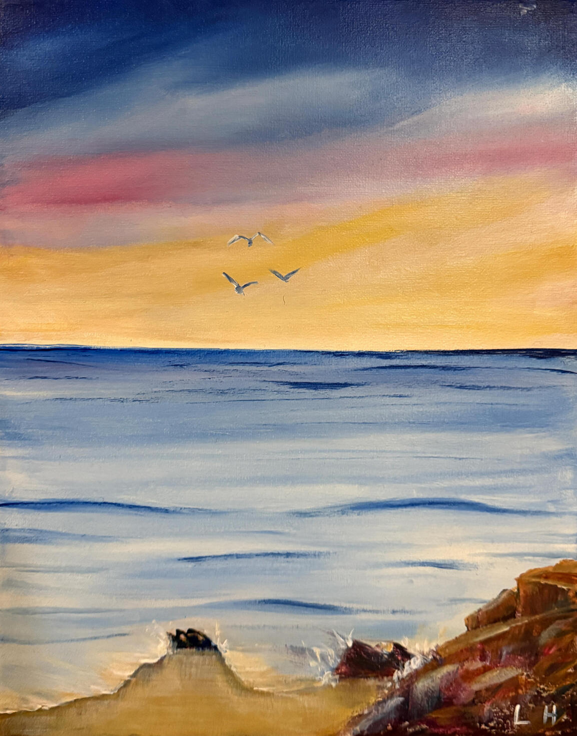 Born Anew: Kos Island 2025 | Acrylic on Canvas | 40 x 30cm