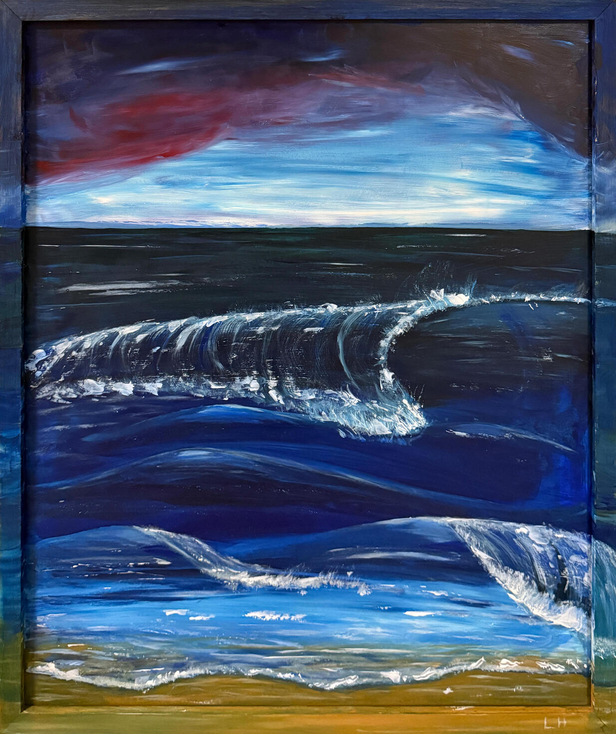 Seaside Lullaby 2025 | Acrylic on Framed Wood | 68 x 58cm