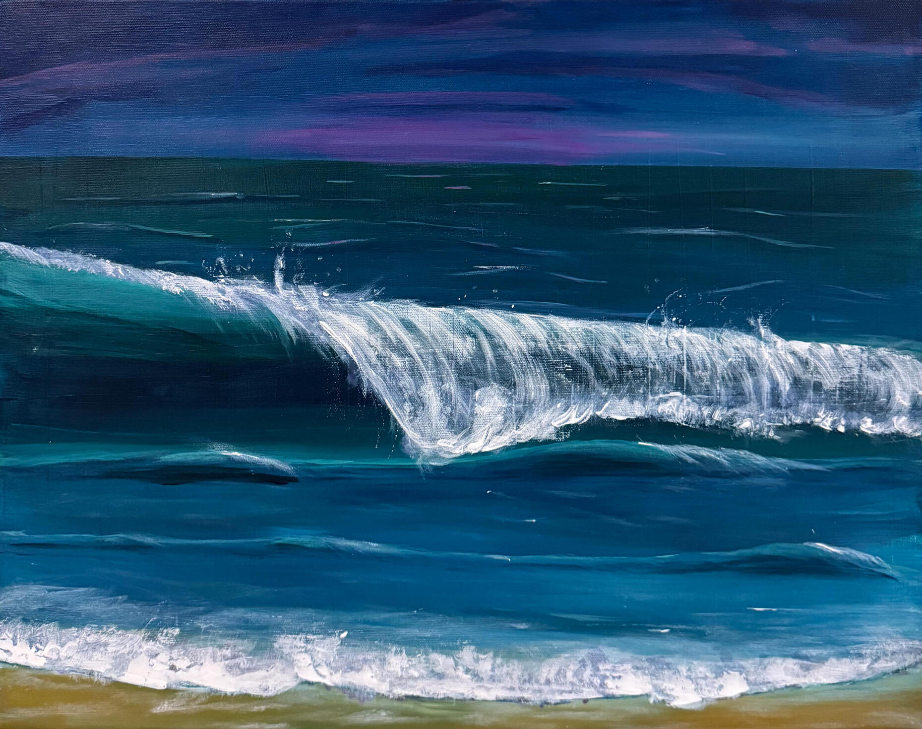 Big Wave 2025 | Acrylic on Canvas | 40.5 x 50.5cm