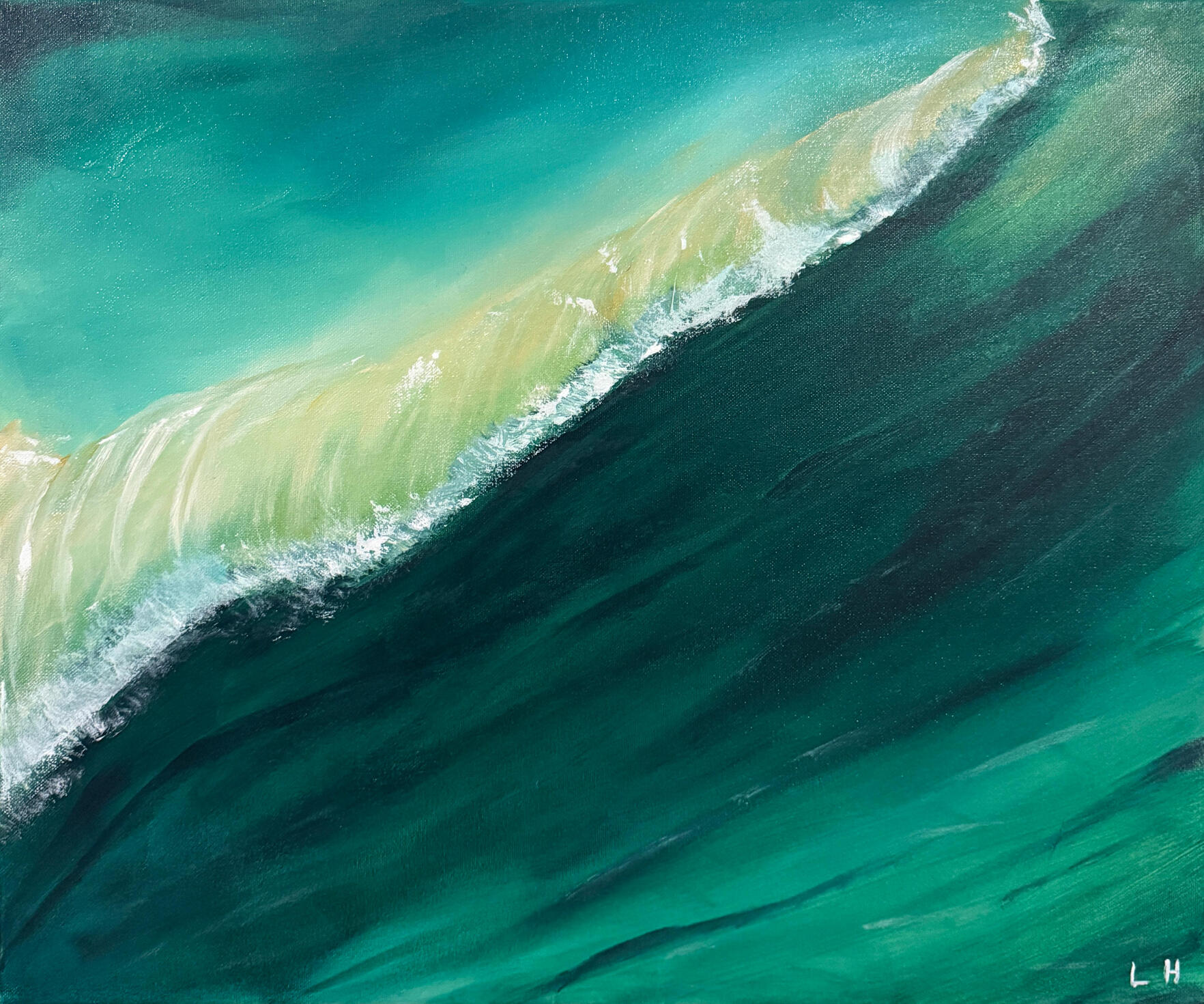 Emerald Cosmos 2025 | Acrylic on Canvas | 50 x 60cm